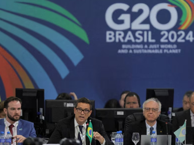 brazil s central bank president roberto campos neto speaks during the opening of the g20 finance ministers and central banks governors meeting in sao paulo brazil february 28 2024 photo reuters